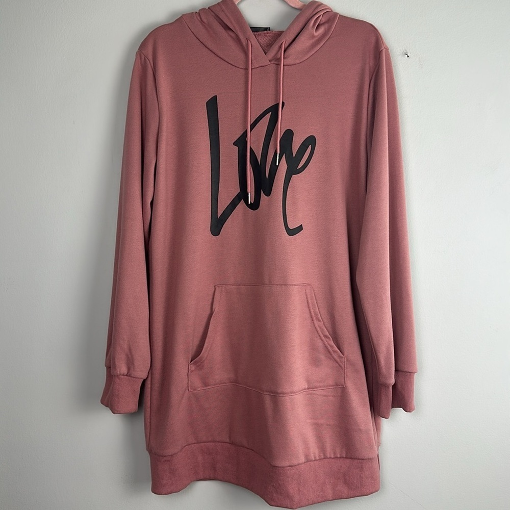 PRETTYGARDEN Womens Hooded Sweatshirt Dress Long Sleeve Pullover Hoodie Size XL - Picture 5 of 16
